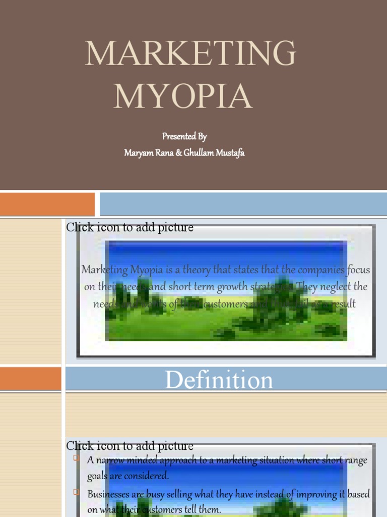 define market myopia