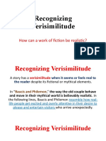 Recognizing Verisimilitude: How Can A Work of Fiction Be Realistic?