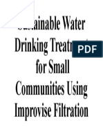 Sustainable Water Drinking Treatment For Small Communities Using