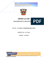 Módulo Matemática Financiera