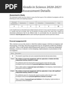 Details of Assessment Tesis de Grado in Science