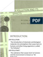 Air Pollution An D Its Effects: M.Sunil Kumar M.N.V Raghu Nandan