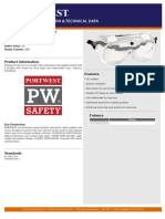 Portwest Pw21 Safety Goggles Data Sheet ID 40