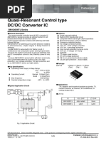 Quasi-Resonant Control Type DC/DC Converter IC: Datasheet