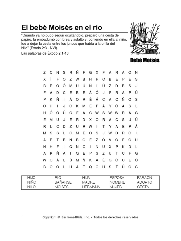 Sopa de Letras Moises | PDF