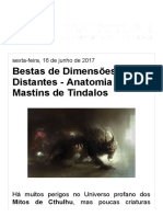 Mundo Tentacular - Bestas de Dimensões Distantes - Anatomia Dos Mastins de Tindalos