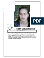 Jenny-Lynn Malcolm CV - May 2021