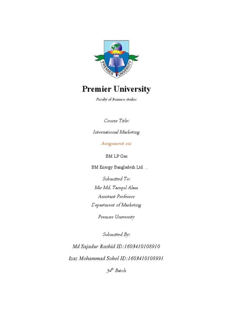 IM Assignment On BM LP Gas PDF Liquefied Petroleum Gas Natural Gas