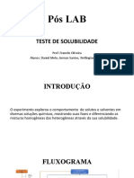 Teste de Solubilidade: Comportamento de Solutos e Solventes