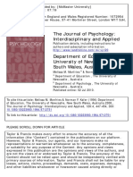 The Journal of Psychology: Interdisciplinary and Applied