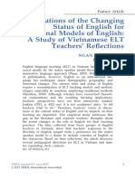 Phan, Ngan Le Hai - Implications of The Changing Status of English For Instructional Models of English - A Study of Vietnamese ELT Teachers' Re