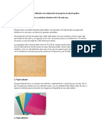 Materiales y Herramientas Utilizados en La Elaboración de Proyectos de Diseño Gráfico