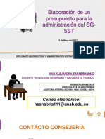 Cuarta Teleclase Diplomado Dirección y Administración SGSST - Presupuesto SGSST