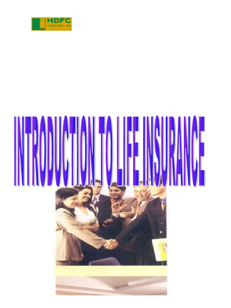 HDFC Standard Life Insurance PDF Life Insurance Insurance