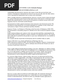 International Law Notes - Dr. Kabumba
