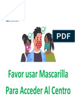 Favor Usar Mascarilla Para Acceder Al Centro