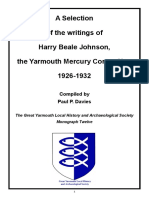 A Selection of The Writings of Harry Beale Johnson, The Yarmouth Mercury Corner Man 1926-1932