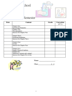 Po Kok Sec. School Chemistry S. 3 First Semester: Date Content Grade Correction ( /×)