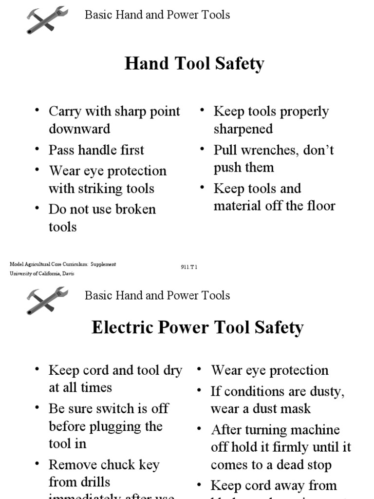 Hand Tool Safety PDF Tools Metalworking
