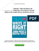 Write It Right: The Secrets of Effective Writing (Palgrave Study Skills) by John Peck, Martin Coyle