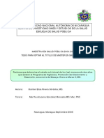 Universidad Nacional Autónoma de Nicaragua Centro de Investigaciones Y Estudios de La Salud Escuela de Salud Pública