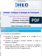 Cours Politique Et Stratégie de L'entreprise 3 HEC 20120-2021