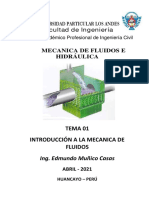 Introducción a la mecánica de fluidos e hidráulica