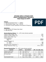 NTE2508 (NPN) & NTE2509 (PNP) Silicon Complementary Transistors Video Output For HDTV