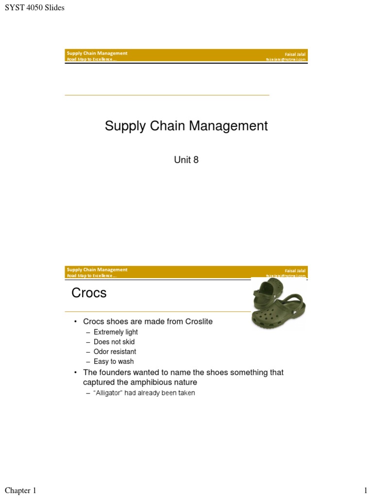 Crocs Supply Chain Management Insights | PDF | Supply Chain | Strategic ...