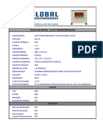 Auto transformador 10 KVA folha de dados