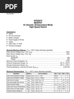 NTE2973 Mosfet N-Channel, Enhancement Mode High Speed Switch