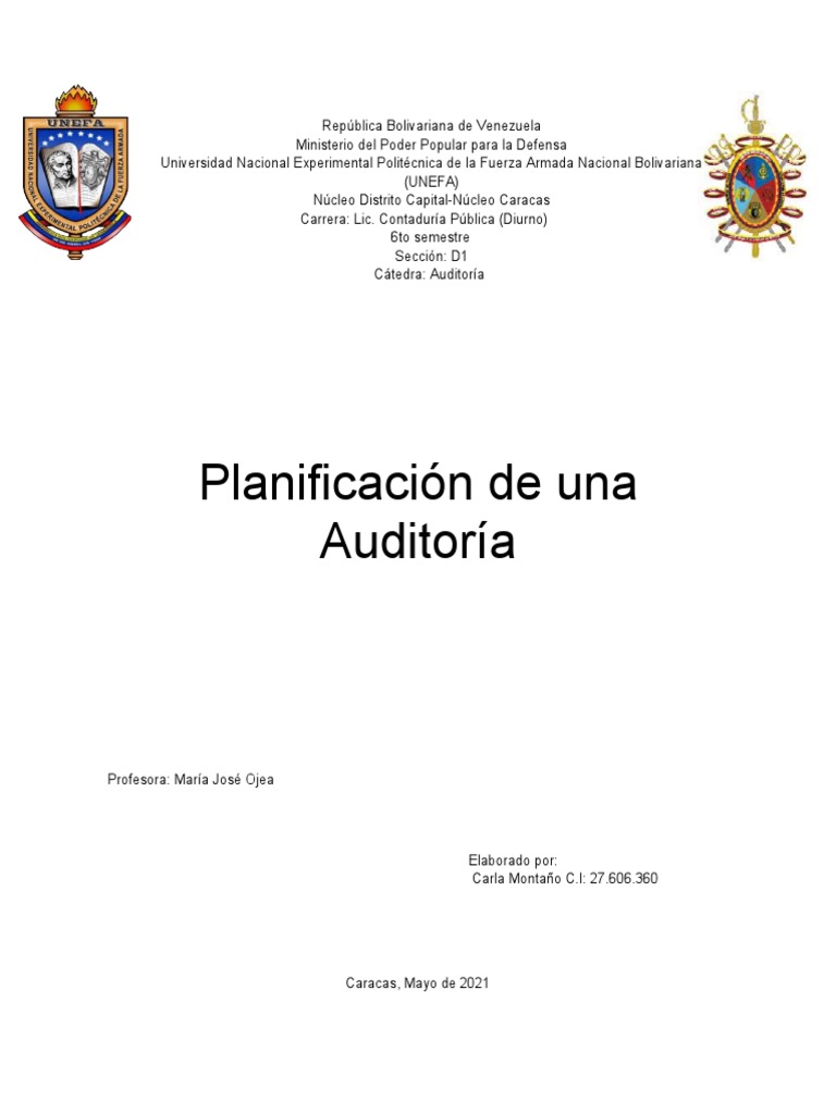 La Planificación de La Auditoria | PDF | Auditoría | Planificación