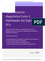 Autoevaluación Diagnóstica Curso 2. Habilidades Del Siglo XXI (P1)