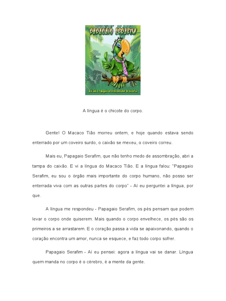 A Lingua e o Chicote Do Corpo | PDF | Artes Linguísticas e Disciplina