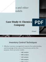 ABC Analysis and Other Inventory Models: Case Study-4: Chemical Company