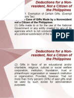 B) in The Case of Gifts Made by A Nonresident Not A Citizen of The Philippines