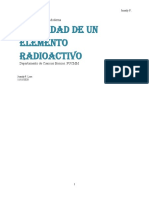 Actividad de un elemento radioactivo