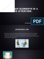 The Main Elements in A Job Interview