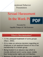 Operational Behavior Presentation: Sexual Harassment in The Work Place