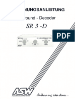 ASW SR 3-D Passive Surround Decoder (Instructions, German, RARE)