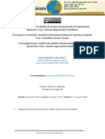 Articulo Convergencia Hacia El Estandar Niif. Caso Sistema Empresarial Colombiano