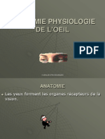 ANATOMIE PHYSIOLOGIE DE L’ŒIL