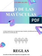 Clase de Español - Uso de Mayúsculas