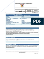 Contenido Formulacion de Proyectos I