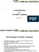Assembly Language - Topic 1