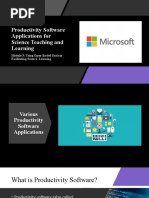 Productivity Software Applications Science Teaching and Learning