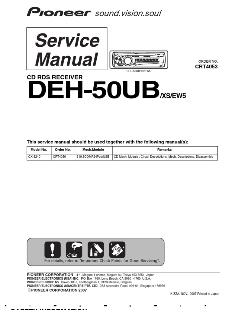 Автомагнитола pioneer deh 50ub инструкция