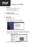 Experiment 7 PLC Programming