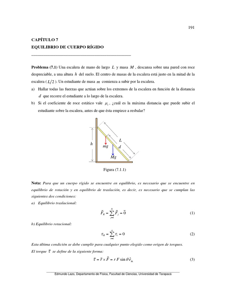 07 Estática Del Sólido Rígido | PDF | Fricción | Rotación