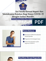 Dini Tanda Gawat Nafas Dan Tata Laksana Rujukan Bagi Kasus COVID-19 Dengan Isolasi M